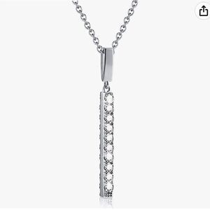 🎈5/$35🎈Double-Sided AAAAA CZ Bar Silver Necklace